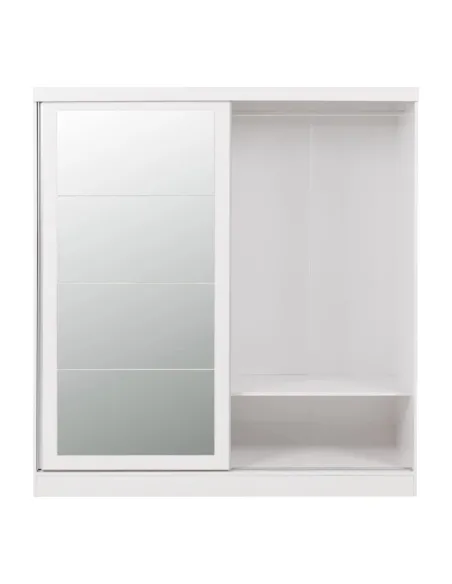 Nevada 2 Door Slider Wardrobe - White Gl | Murphy Furniture