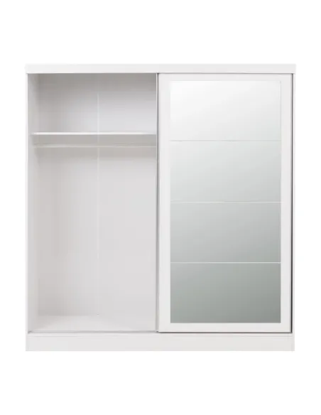 Nevada 2 Door Slider Wardrobe - White Gl | Murphy Furniture