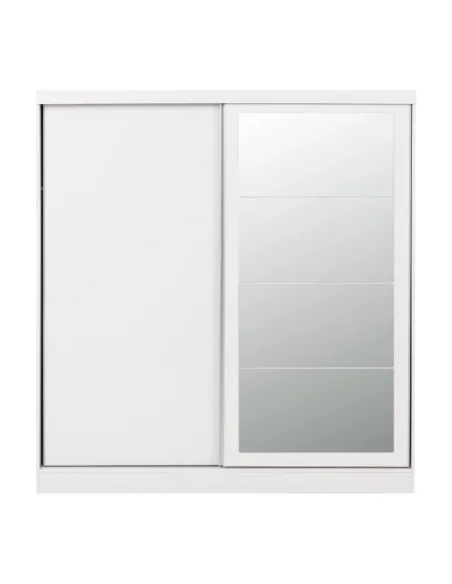 Nevada 2 Door Slider Wardrobe - White Gl | Murphy Furniture