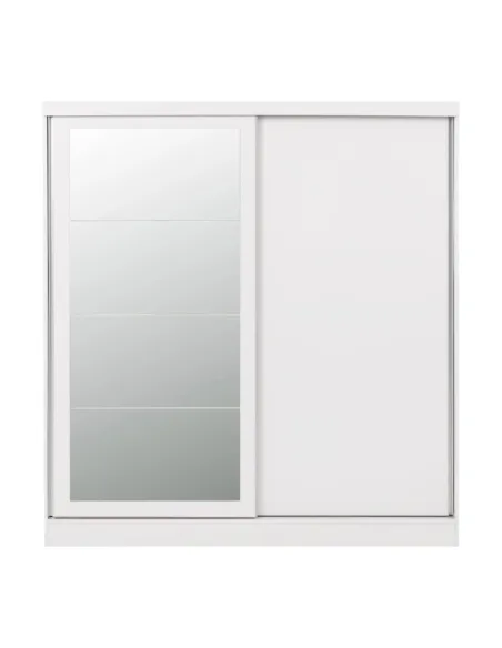 Nevada 2 Door Slider Wardrobe - White Gl | Murphy Furniture