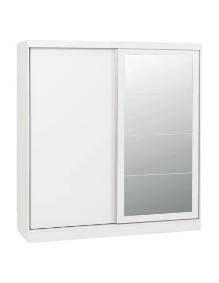 Nevada 2 Door Slider Wardrobe - White Gl | Murphy Furniture