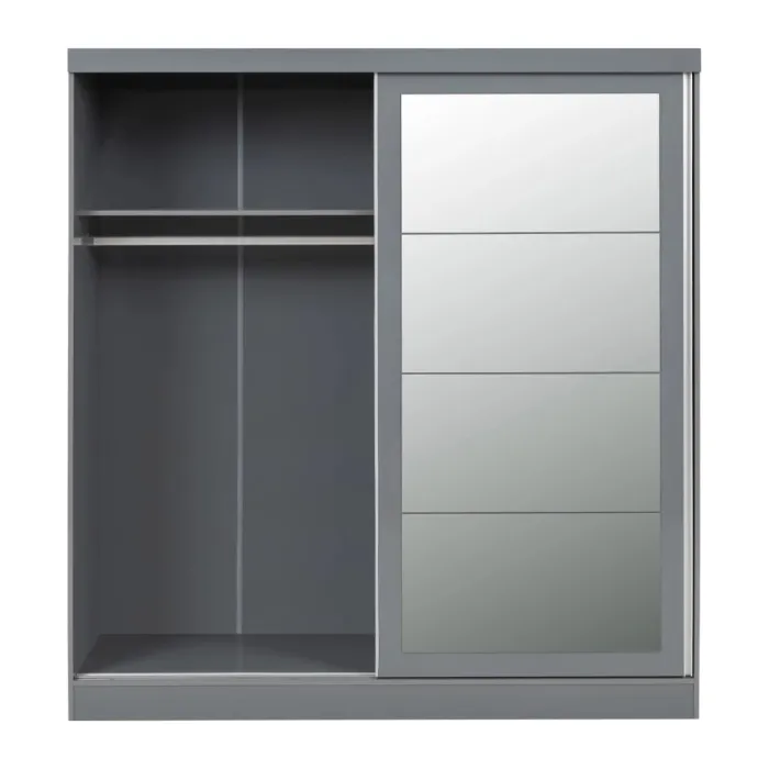 Nevada 2 Door Slider Wardrobe - Grey Glo | Murphy Furniture