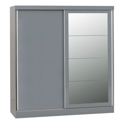 Nevada 2 Door Slider Wardrobe - Grey Glo | Murphy Furniture