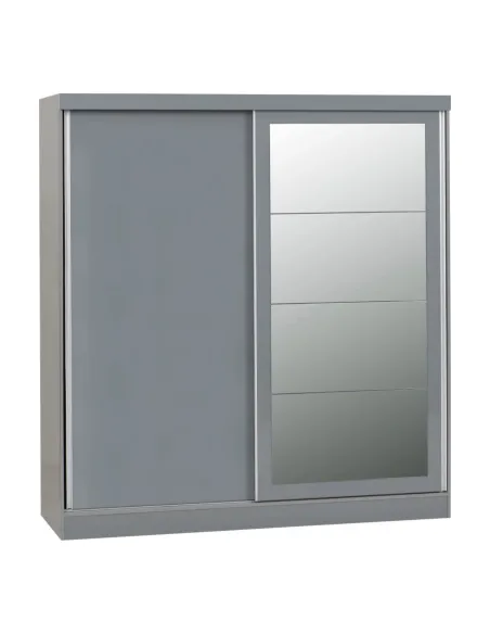 Nevada 2 Door Slider Wardrobe - Grey Glo | Murphy Furniture