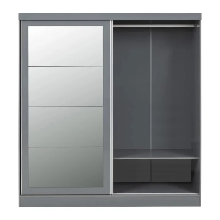Nevada 2 Door Slider Wardrobe - Grey Glo | Murphy Furniture