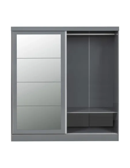 Nevada 2 Door Slider Wardrobe - Grey Glo | Murphy Furniture