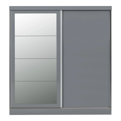 Nevada 2 Door Slider Wardrobe - Grey Glo | Murphy Furniture