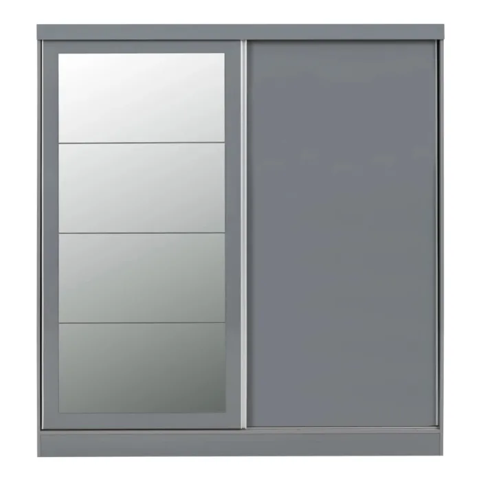 Nevada 2 Door Slider Wardrobe - Grey Glo | Murphy Furniture