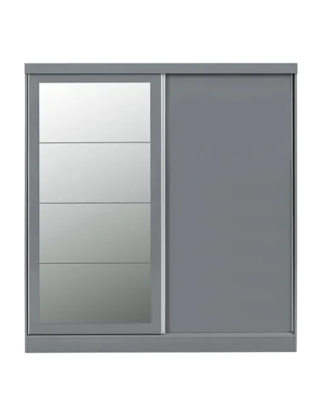 Nevada 2 Door Slider Wardrobe - Grey Glo | Murphy Furniture