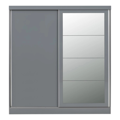 Nevada 2 Door Slider Wardrobe - Grey Glo | Murphy Furniture