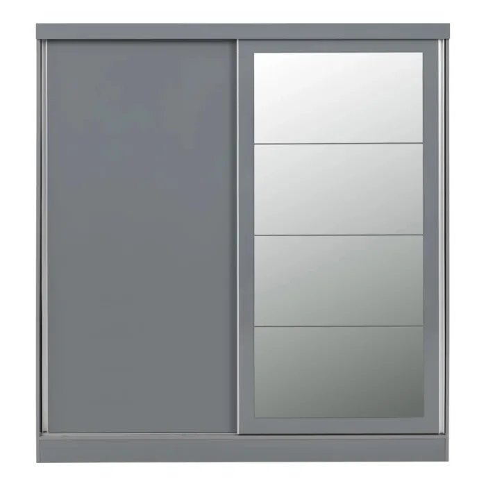 Nevada 2 Door Slider Wardrobe - Grey Glo | Murphy Furniture