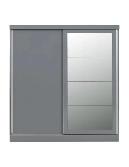 Nevada 2 Door Slider Wardrobe - Grey Glo | Murphy Furniture