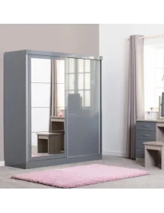Nevada 2 Door Slider Wardrobe - Grey Glo | Murphy Furniture