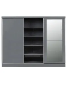Nevada 3 Door Slider Wardrobe - Grey Glo | Murphy Furniture 2