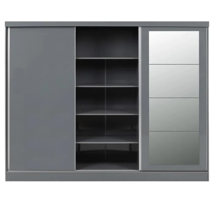 Nevada 3 Door Slider Wardrobe - Grey Glo | Murphy Furniture