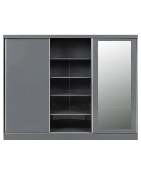 Nevada 3 Door Slider Wardrobe - Grey Glo | Murphy Furniture