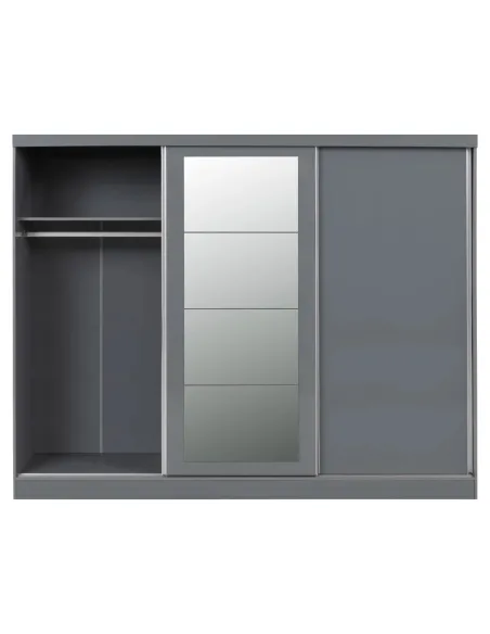 Nevada 3 Door Slider Wardrobe - Grey Glo | Murphy Furniture