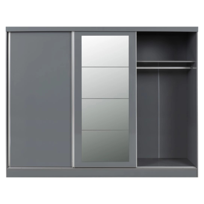 Nevada 3 Door Slider Wardrobe - Grey Glo | Murphy Furniture