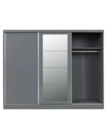Nevada 3 Door Slider Wardrobe - Grey Glo | Murphy Furniture