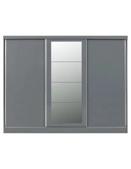 Nevada 3 Door Slider Wardrobe - Grey Glo | Murphy Furniture