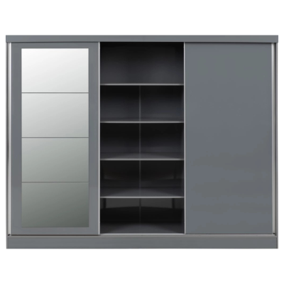Nevada 3 Door Slider Wardrobe - Grey Glo | Murphy Furniture
