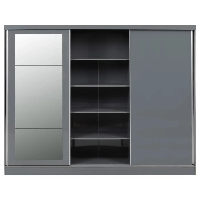 Nevada 3 Door Slider Wardrobe - Grey Glo | Murphy Furniture