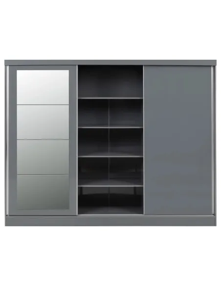 Nevada 3 Door Slider Wardrobe - Grey Glo | Murphy Furniture