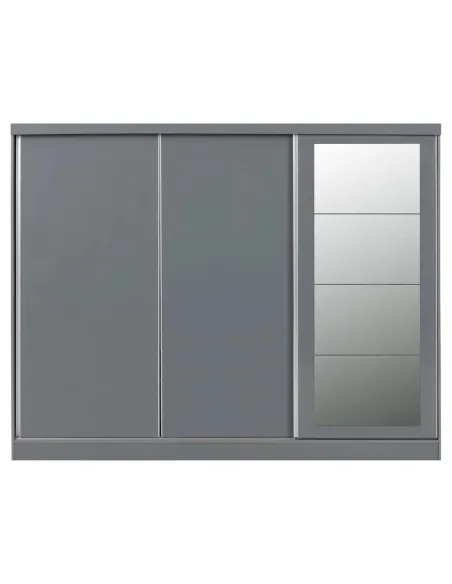 Nevada 3 Door Slider Wardrobe - Grey Glo | Murphy Furniture