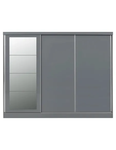 Nevada 3 Door Slider Wardrobe - Grey Glo | Murphy Furniture
