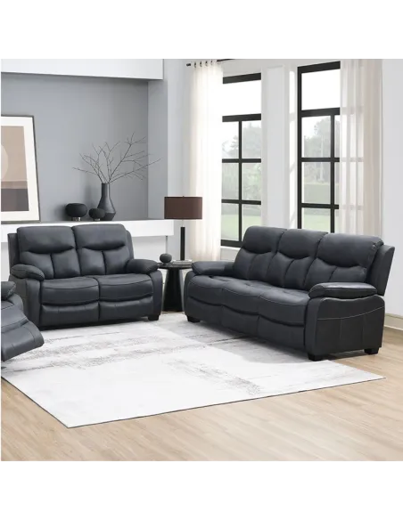 San Antonio 3 Seater Static Sofa - Steel | Murphy Furniture