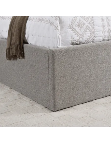 Oasis 5FT Storage Bedframe - Grey Linen | Murphy Furniture