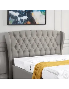 Parker 5FT Headboard - Linen Grey | Murphy Furniture
