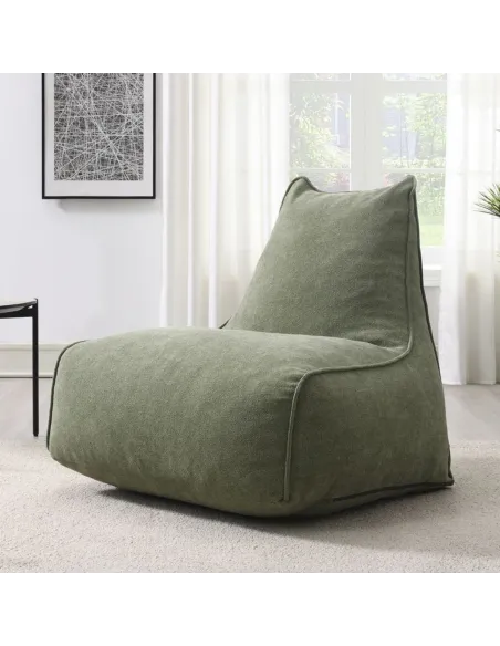 Pearl Lounger Bean Bag - Moss Green | Murphy Furniture