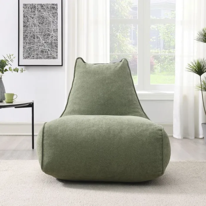 Pearl Lounger Bean Bag - Moss Green | Murphy Furniture