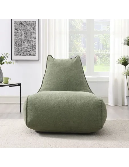 Pearl Lounger Bean Bag - Moss Green | Murphy Furniture