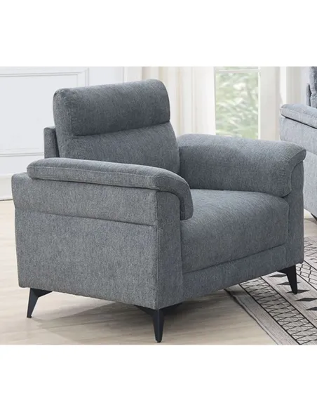 Marant Fixed Armchair - Grey Fabric | Murphy Furniture