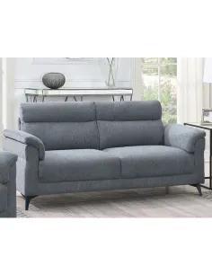 Marant 3 Seater Fixed Sofa - Grey Fabric | Murphy Furniture