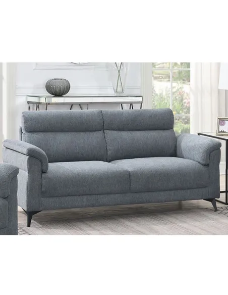 Marant 3 Seater Fixed Sofa - Grey Fabric | Murphy Furniture