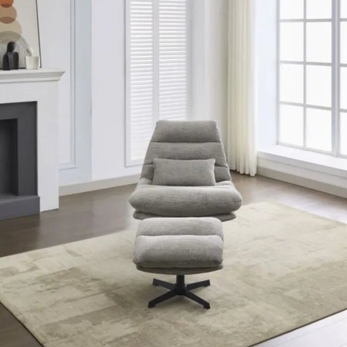 Columbia Leisure Chair with Footstool - | Murphy Furniture