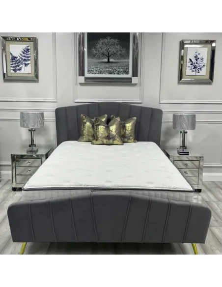 Anna 4FT6 Bedframe - Grey | Murphy Furniture
