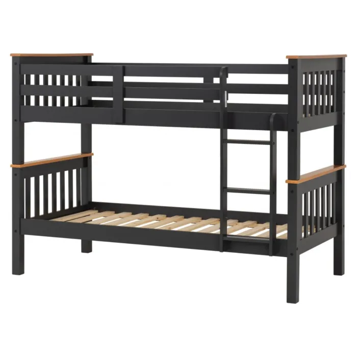 Neptune 3FT Bunk Bed - Grey/Oak Effect | Murphy Furniture