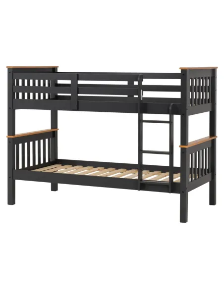 Neptune 3FT Bunk Bed - Grey/Oak Effect | Murphy Furniture