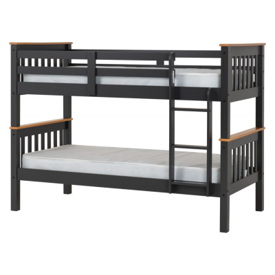 Neptune 3FT Bunk Bed - Grey/Oak Effect | Murphy Furniture