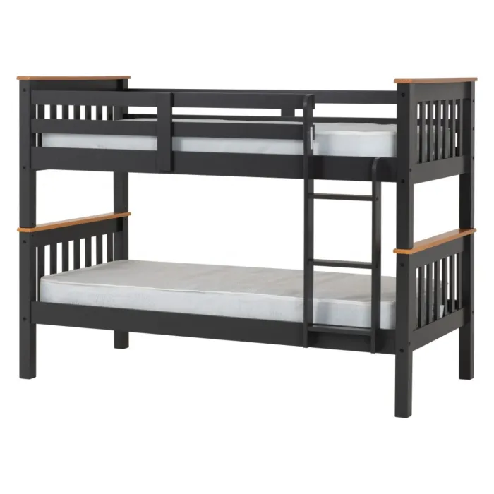 Neptune 3FT Bunk Bed - Grey/Oak Effect | Murphy Furniture