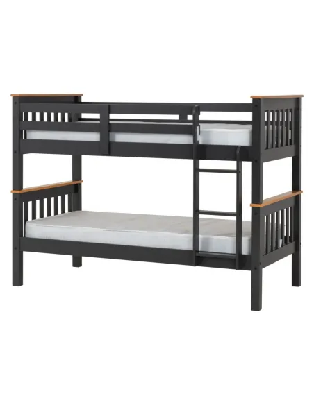 Neptune 3FT Bunk Bed - Grey/Oak Effect | Murphy Furniture