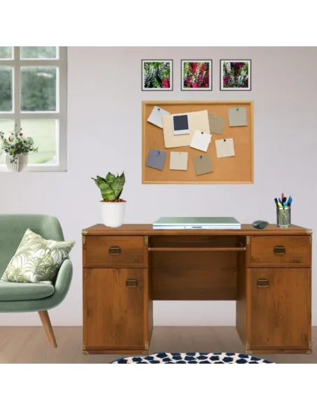 Cornwall Desk: 2 Door 2 Drawer - Sutter Oak