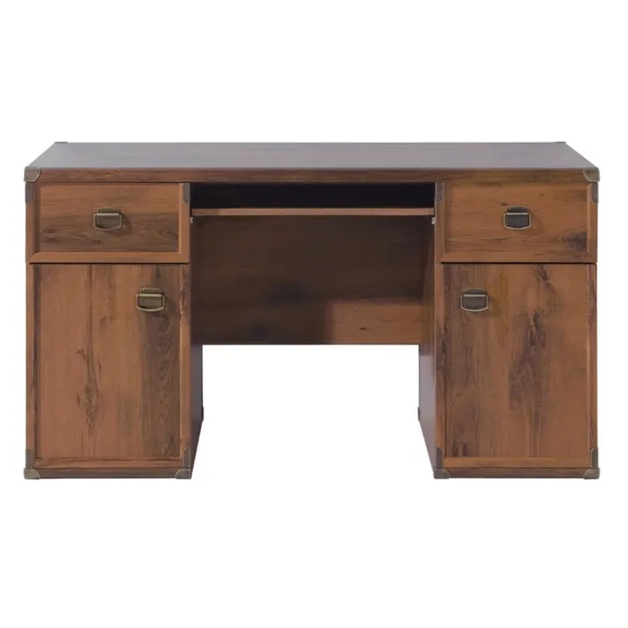 Cornwall Desk: 2 Door 2 Drawer - Sutter Oak