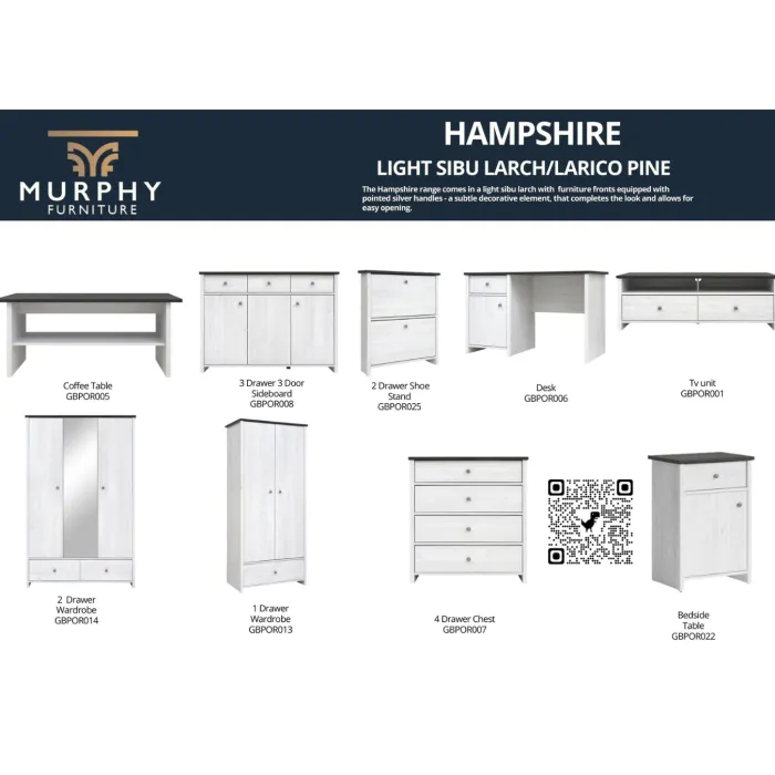 Hampshire 1 Door 1 Drawer Desk - Larico | Murphy Furniture