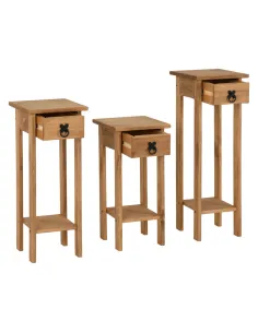 Corona 3x Plant Stands - Distressed Waxe | Murphy Furniture 2