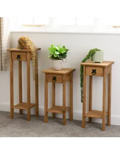 Corona 3x Plant Stands - Distressed Waxe | Murphy Furniture